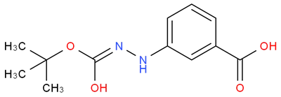 3-(2-(tret-butoksikarbonil)hidrazinil)benzenkarboksirūgštis CAS 156899-02-4